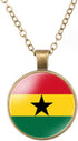 World Most Countries Flag Zinc Alloy Necklace Pendant Necklace for Men Women...