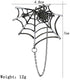 Halloween Black Spider Brooches Pins Punk Black Crystal Rhinestone Gothic Spider Insect Brooch Pin Jewelry for Women Men...