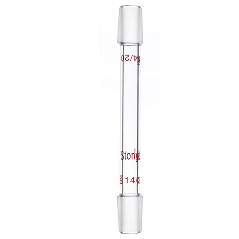 stonylab Glass 14/20 Straight Laboratory Adapter, Borosilicate Glass 30 mm Between Two 14/20 Ground Inner Standard Taper Joints for Laboratory Lab...