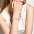 EVER FAITH Women's CZ Simulated Pearl Bridal Wedding Flower Leaf Filigree Stunning Tennis Bracelet...