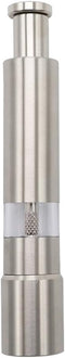 Premium Stainless Steel Salt Grinder Pepper Mill for Peppercorns Sea Salt and Spices, Thumb Push Button for 1 Hand Operation for Grinding Salt and...