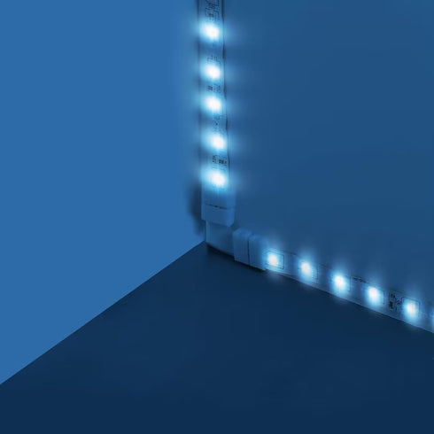 LED Connector, 10pcs L-Boards 20pcs 4-pin Connection Clips, Suitable for 4-pin Multi-Color 10mm LED Strip Lights...