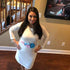 Gender Reveal Maternity Sash - Baby Reveal Pregnancy Sash Keepsake Baby Shower Flower Belly Belt (Pink & Blue)...