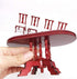 1:12 Dollhouse Miniature Furniture Red Wooden Dining Table Chairs 5pcs Set 1 Table and 4 Chair Wooden Creative Handcraft Gift for Boys Girls perfe...
