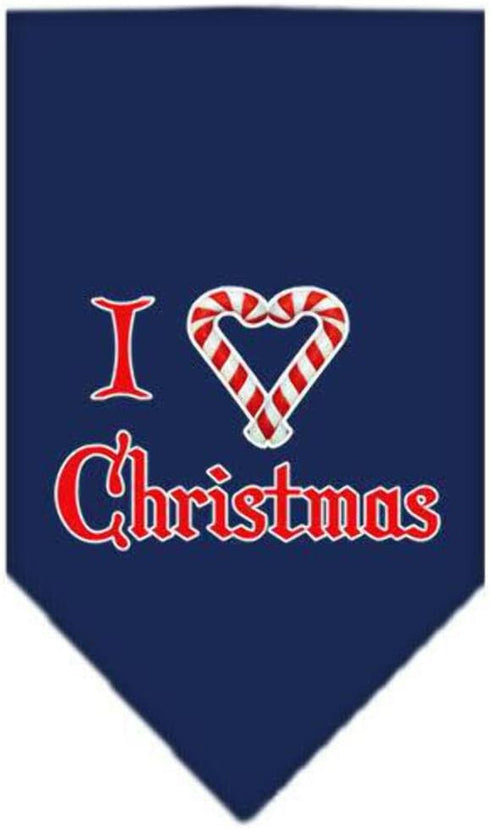 Mirage Pet Products Heart Christmas Screen Print Bandana for Pets, Small, Bright Pink...