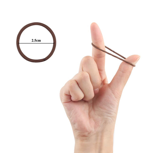 100 Pieces Small Baby Girls Hair Elastics Hair Ties Ponytail Holders Hair Bands for Kids(2 mm x 2.5 cm,Brown)...