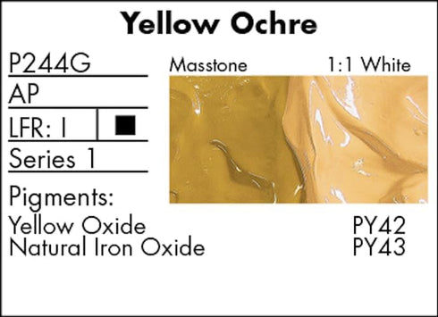 Grumbacher Pre-Tested Oil Paint, 37ml/1.25 Ounce, Yellow Ochre (P244G)...