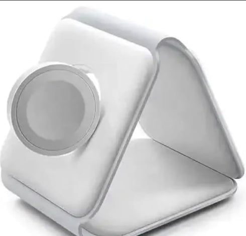 Magnetic 3 in 1 Wireless Foldable Charging Pad Portable Charger for iPhone 15 14 13 12 Pro/Max/iWatch/AirPods (White), Jigsell03...