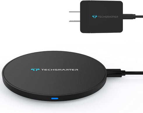 Techsmarter 15W Fast Wireless Charging Pad with 18W USB-C PD Wall Charger.......
