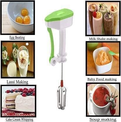 Maharaja Combo Of Manual Hand Blender, Whisk, Stainless Steel Masher, Spatula With Brush & 2 in 1 Strainer-Greater (Pack Of 6)...