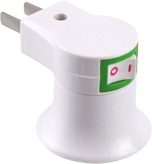E27 Lamp Socket Adapter with Switch,Plastic Standard Screw-in Socket Outlet Converter Bulbs for Home (2 packs)...