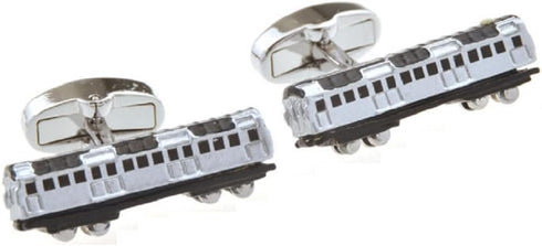 Railroad Train Car Pair Cufflinks in a Presentation Gift Box & Polishing Cloth...