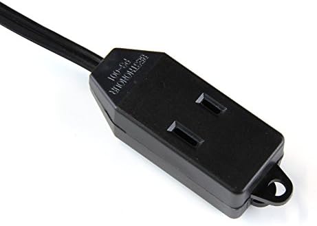 8 Feet Indoor 3 Outlet Extension Cord with Foot Switch - with Safety Water Proof Cover (2 Packs)...