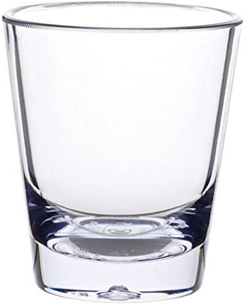Carlisle FoodService Products Alibi Round Glass Clear Glass for Restaurants, Catering, Kitchens, Plastic, 1.8 Ounces, Clear, (Pack of 24)...