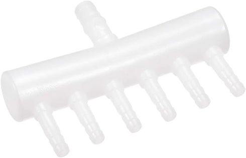 uxcell 8mm to 4mm 6 Way Aquarium Air Line Tubing Splitter Connector Fish Tank Plastic Air Flow Divider Oxygen Splitter Lever Valve...