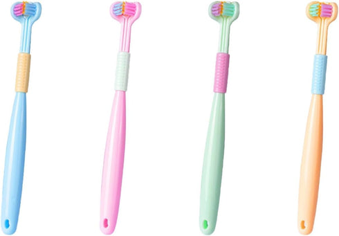 1Pc Three-Sided Soft Hair Toothbrush, Effective Wrap-Around Design, Deeply and Thoroughly to Clean Teeth and Gums, Manual Toothbrushes Suitable fo...
