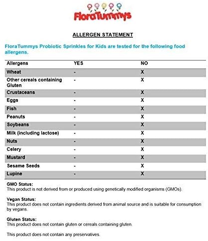 Probiotics for Kids: 30 Taste-Free Powder Packets, Free of Food Allergens, Non-Dairy, Gluten Free, Sugar Free, Non-GMO, Vegan...