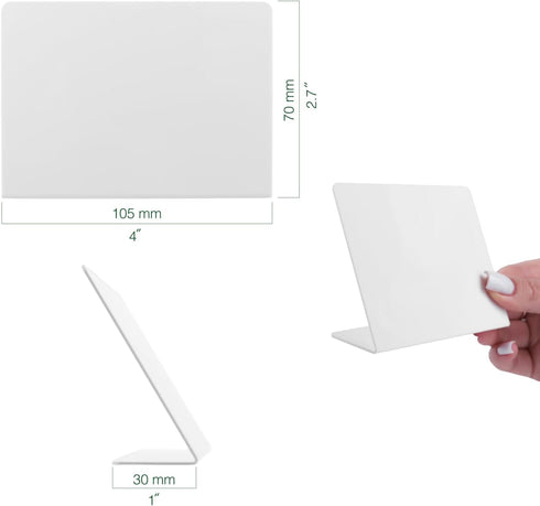 Set of 15 Mini White Chalkboard Signs 3 x 4 inches - Whiteboard Signs Desktop, Food Signs for Party Buffet, Food Display Card, Tabletop Chalkboard...