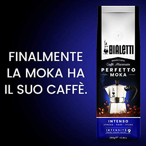 Bialetti Perfetto Moka Café Moulu Intenso (Strong) Dark Roast 250 g...