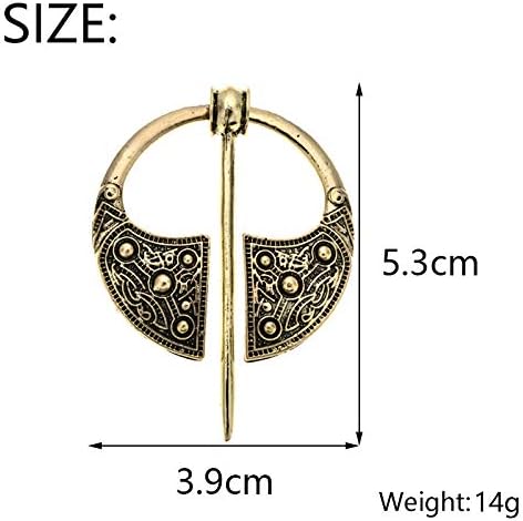 COLORFULBLING Brooch Cloak Pin Scarf Shawl Buckle Clasp Pin Brooch Penannular Brooch for Costume Accessory, Antique Silver, Rose Gold(silver)...