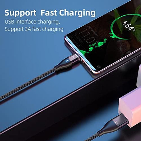 BoxWave Cable Compatible with ASUS ZenScreen MB16ACE - MagnetoSnap PD AllCharge Cable (100W), Magnet PD 100W Charging Cable USB Type-C Micro USB f...