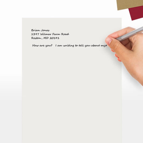 LUXPaper 8.5" x 11" Paper | Letter Size | Natural White | 80lb. Text | 100% Cotton | 50 Qty...
