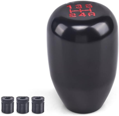 Unifizz Car 5 Speed Manual Gearbox Shift Knob M12x1.25 Screw On Aluminum Black...