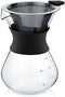 Yosoo Coffee Maker Pot, Manual Hand Drip Coffee Maker Glass Pot with Stainless Steel Filter, 400ml...