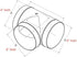 4 Inch Diameter T Joint 3 Way - Duct Splitter for Exhaust Fan Dryer - 3 Way Duct Hose Connector (4'' inch, White)