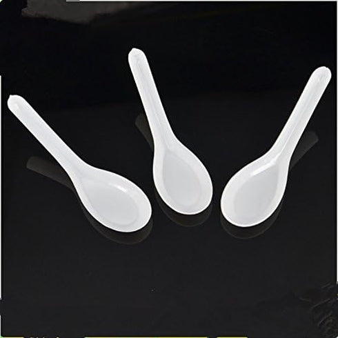 100 Pack Disposable Asian Soup Spoons,Chinese Soup Spoons Plastic Disposable White...