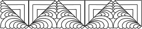 Log Cabin Feather/Square Block Motif - Edge to Edge Stencil, Continuous Line Template for Free Motion Quilting, Domestic Machine, Hand or Long-Arm...