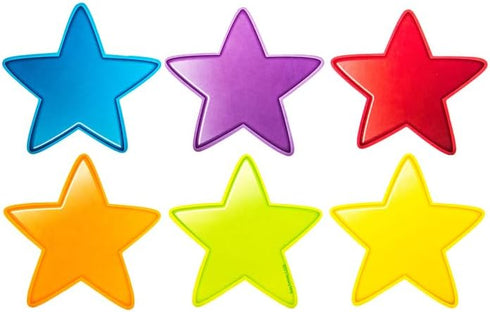 36 Star Cut-Outs Cardstock Bulletin Board Accent - 6 Colors - DIY Crafts 3 Inch Shapes...