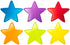 36 Star Cut-Outs Cardstock Bulletin Board Accent - 6 Colors - DIY Crafts 3 Inch Shapes...