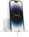 D2 Wall Mount Phone Holder, Hands Free Phone Holder with Adhesive and Data Cable Receiving Hole for Shower, Charging, RV, Compatible with iPhone, ...