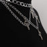 COLORFUL BLING Goth Cross Choker Necklace Gothic Layered Chunky Pendant Necklaces Egirl Silver Plated Long Multilayer Chains 40 inches For Women T...