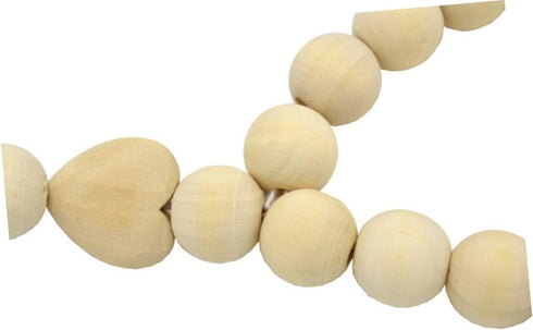 Garneck Wood Bead Garland,Farmhouse Tassels Beads, Rustic Country Decor Prayer Beads for Home Door Knob Christmas Decoration...