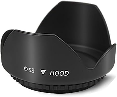 58mm Digital Tulip Flower Lens Hood for Canon Rebel T5, T6, T6i, T7i, T8i, EOS 80D, EOS 90D, EOS 77D, SL3 Cameras with Canon EF-S 18-55mm IS STM L...