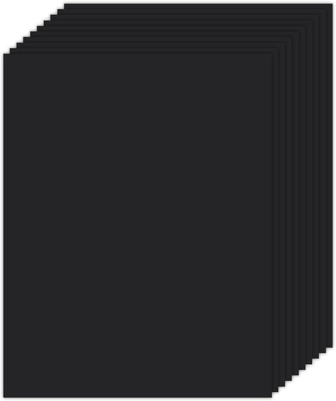 Rramorrra Black Cardstock Thick Paper 8.5" x 11", 25 Sheets 300gms/110lb Heavyweight Premium Construction Paper for Invitations, Cards, Stationary...