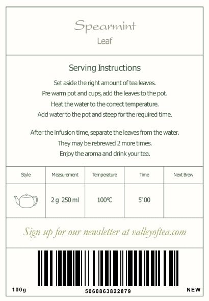 Spearmint Organic Leaf Herbal Tea - Mentha Spicata - Morrocan Nana Mint Spearmint Tea Leaves Spearmint Dried Herb Spearmint Herb Dried Spearmint L...