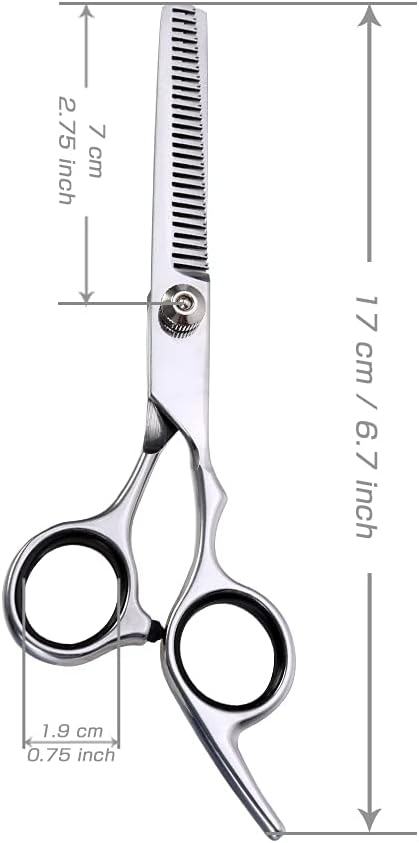 Chibuy Dog Grooming Scissors 4CR Stainless Steel Pet Thinning Shears for Dogs and Cats, Heavy-duty titanium coated Home Dog Thinning Scissors, Siz...