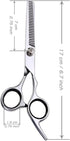 Chibuy Dog Grooming Scissors 4CR Stainless Steel Pet Thinning Shears for Dogs and Cats, Heavy-duty titanium coated Home Dog Thinning Scissors, Siz...
