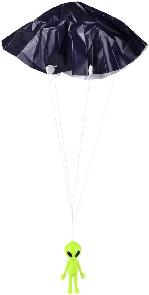 Forest & Twelfth Alien Paratroopers with Parachutes, 12Pcs, 4 Inch Extraterrestrial Toys for Boys & Girls, Space-themed for Outdoor Play, Collecti...