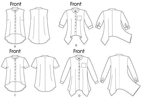 Butterick Patterns B5786F50 Misses' Shirt Sewing Pattern, Size F5 (16-18-20-22-24)...