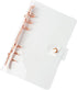 Clear A6 Binder Cover Rose Gold 6 Ring Budget Binders Snap Button Closure Loose Leaf Folders Refillable Soft Notebook Shell Protector(Rose Gold)...
