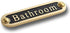 Bathroom Brass Door Sign. Traditional Style Home Décor Wall Plaque Handmade By The Metal Foundry UK....
