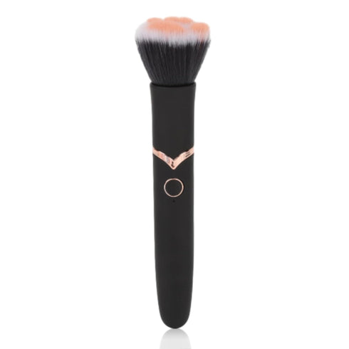 Powered Electric Makeup Brush Loose Powder Brush 10 Gears Vibration Electric Massage Brush for Makeup Blending Contouring Airbrush Finish, Black...