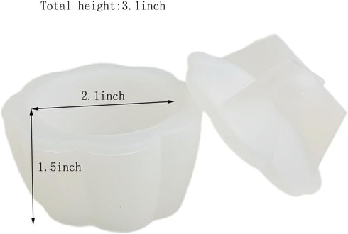Storage Box Silicone Resin Mold with Lids for Epoxy Resin Jewelry Storage Candle Cup Table Decoration DIY Making Handmade Crafts (Flower Pattern)...