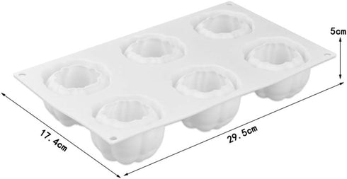 Pumpkin Silicone Mold 6 Cavities Cupcake Baking Pan Mousse Tray Molds Kitchen Cake Decoration Fondant Mold for Halloween...