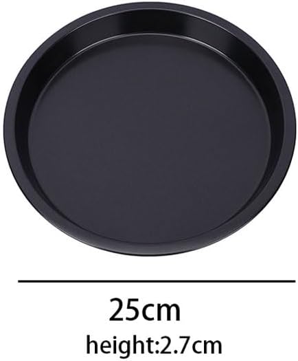Black Pizza Pan, Carbon Steel Round Pizza Tray 10 Inch Non-Stick Pizza plate for Oven Home Kitchen Baking Tool Restaurant Bakeware...