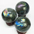 60mm Healing Crystal Natural Labradorite Ball Crystal Sphere with Wood Stand...